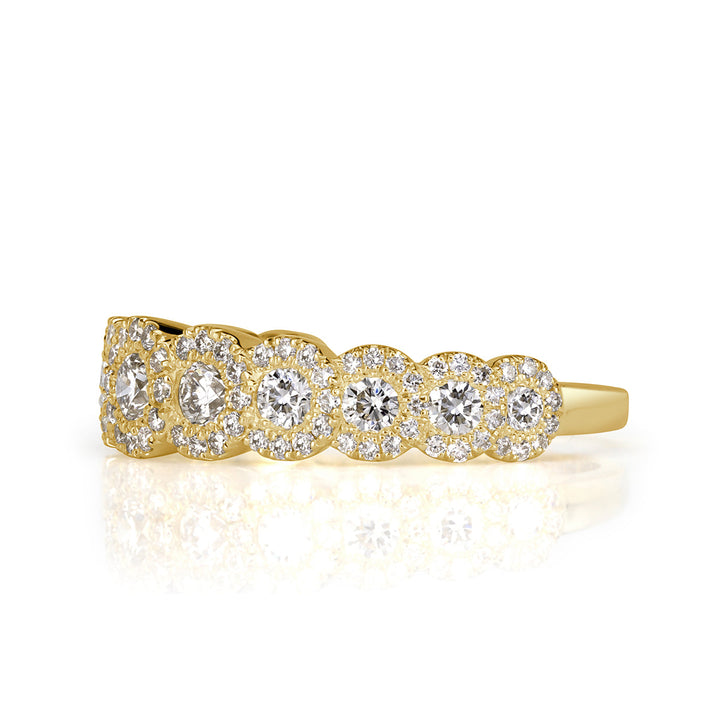 1.02ct Round Brilliant Cut Lab Diamond Ring in 18k Yellow Gold