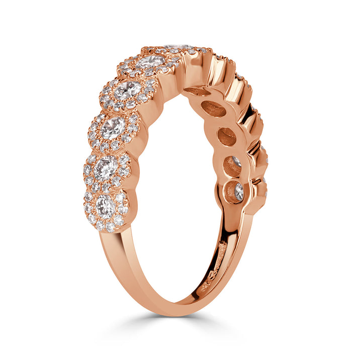 1.02ct Round Brilliant Cut Lab Diamond Ring in 18k Rose Gold