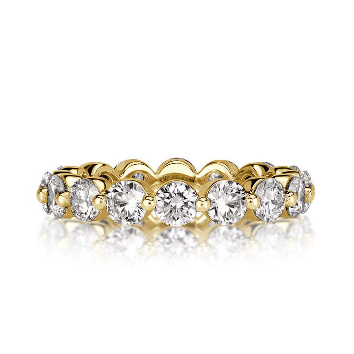 2.74ct Round Brilliant Cut Lab Diamond Eternity Band in 18k Yellow Gold