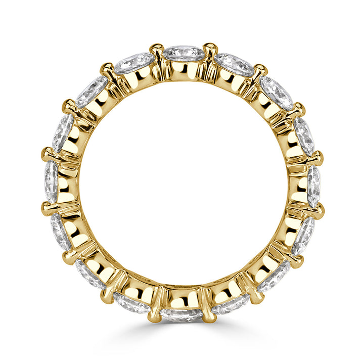 2.74ct Round Brilliant Cut Lab Diamond Eternity Band in 18k Yellow Gold