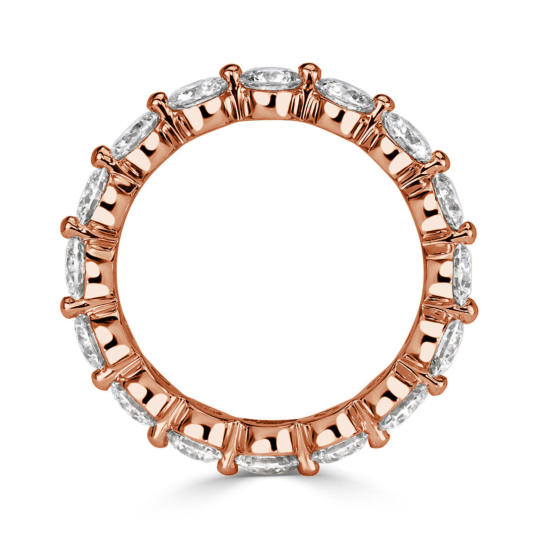 2.74ct Round Brilliant Cut Lab Diamond Eternity Band in 18k Rose Gold