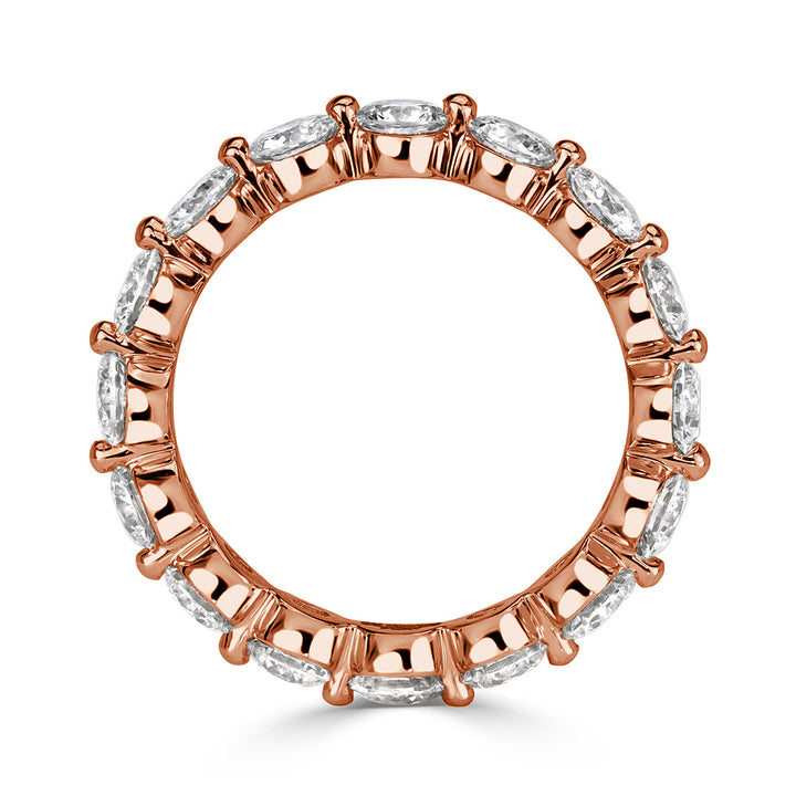 2.74ct Round Brilliant Cut Lab Diamond Eternity Band in 18k Rose Gold