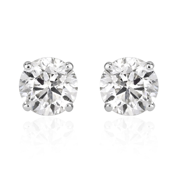 1.40ct Round Brilliant Cut Lab Diamond Stud Earrings in 14K White Gold