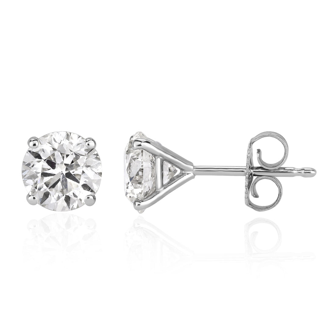 1.40ct Round Brilliant Cut Lab Diamond Stud Earrings in 14K White Gold