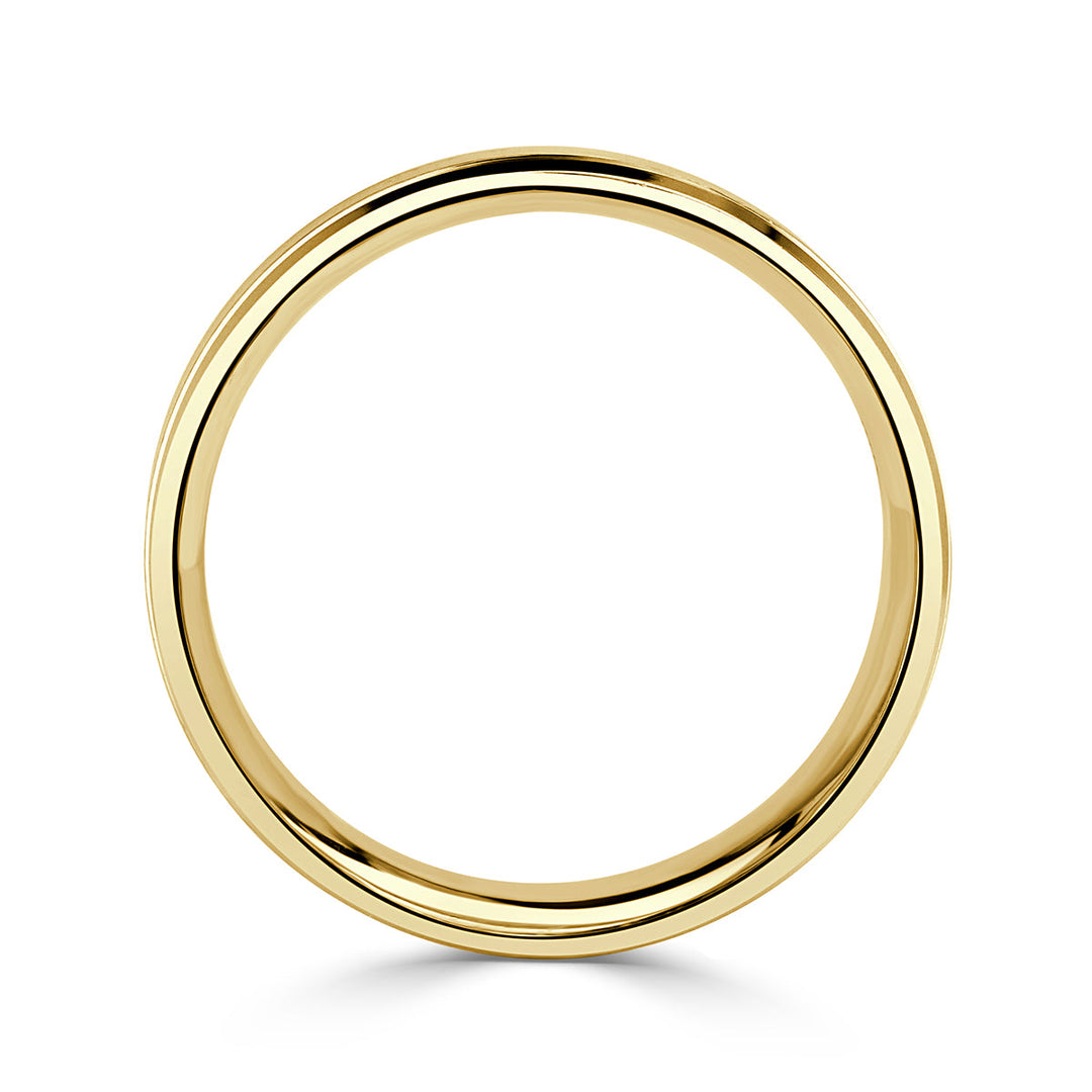 Men's Handmade Satin Finish Wedding Band in 14k Yellow Gold 7.0mm