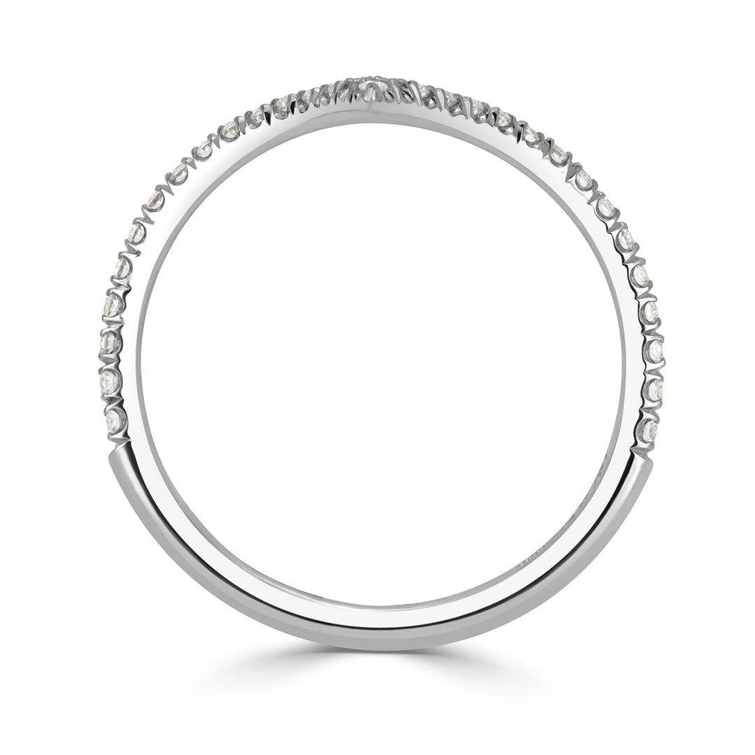 0.30ct Round Brilliant Cut Lab Diamond V Band in Platinum