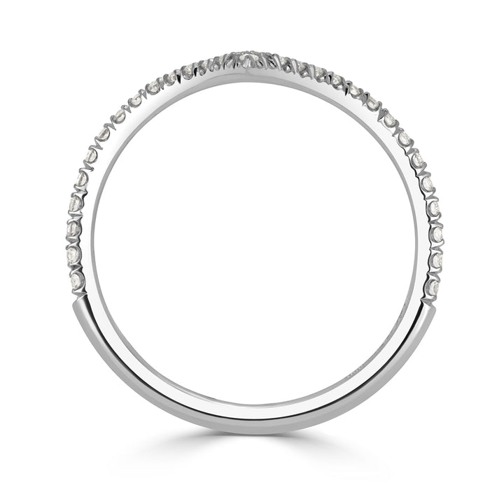 0.30ct Round Brilliant Cut Lab Diamond V Band in Platinum