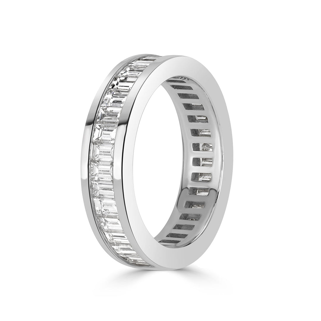 2.42ct Baguette Cut Lab Diamond Eternity Band in Platinum