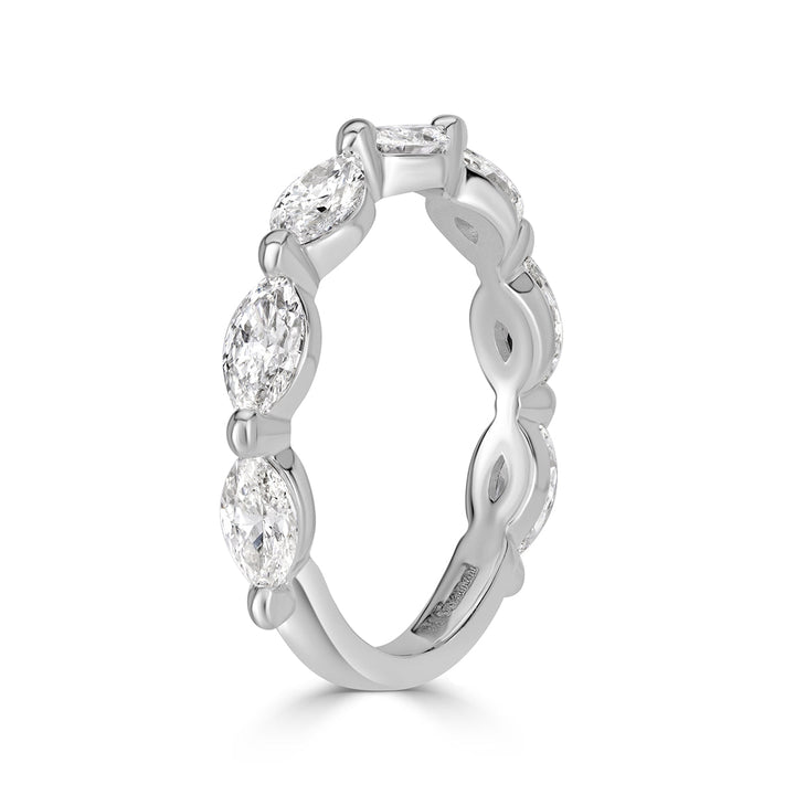 1.16ct Marquise Cut Lab Diamond Band in 18k White Gold