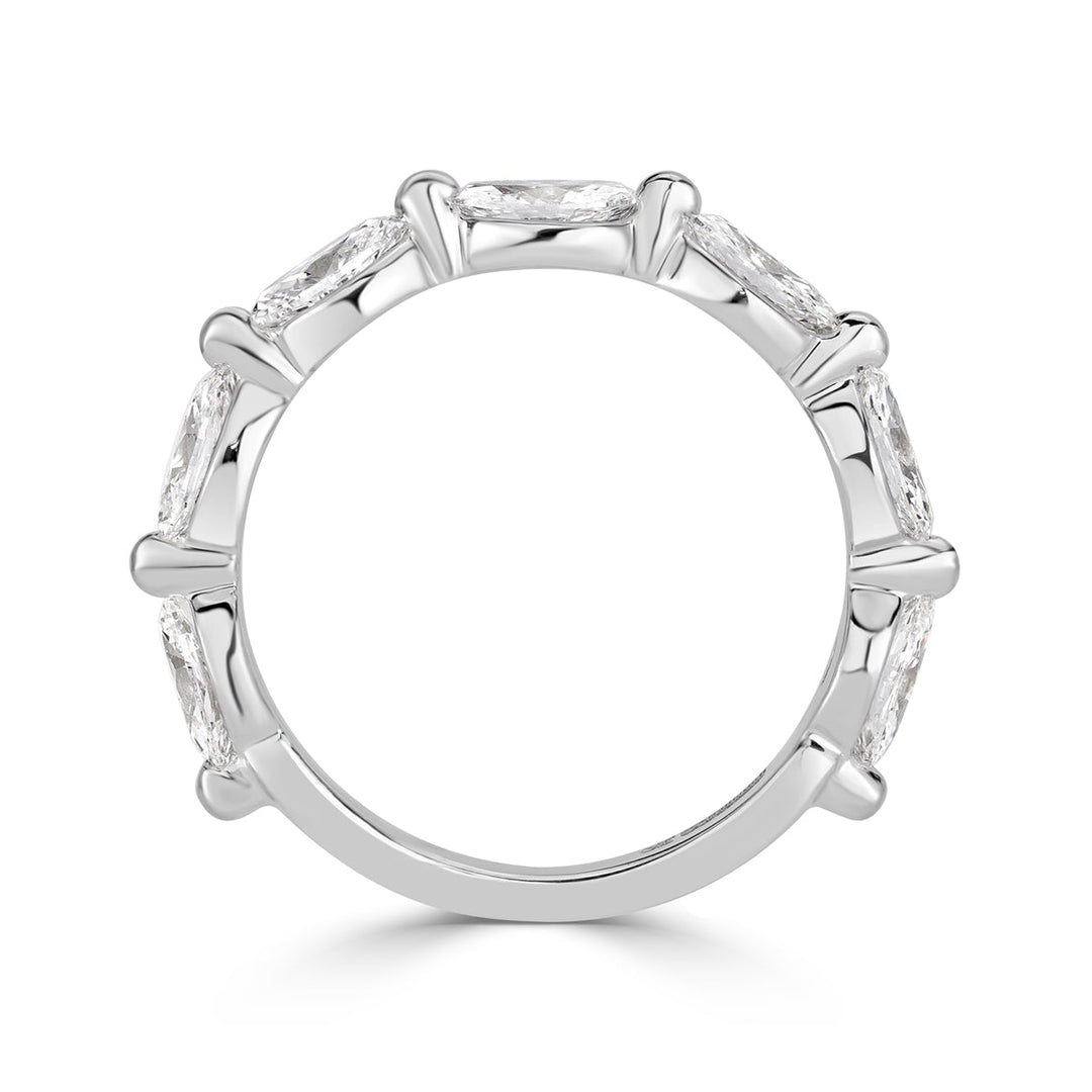 1.16ct Marquise Cut Lab Diamond Band in 18k White Gold