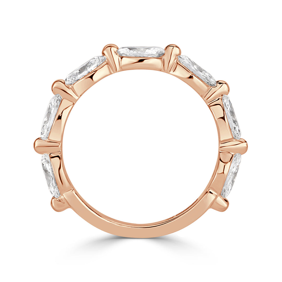 1.16ct Marquise Cut Lab Diamond Band in 18k Rose Gold