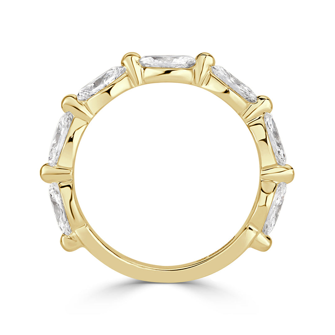 1.16ct Marquise Cut Lab Diamond Band in 18k Yellow Gold