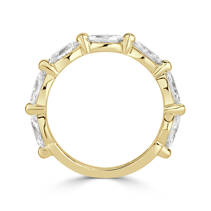 1.16ct Marquise Cut Lab Diamond Band in 18k Yellow Gold