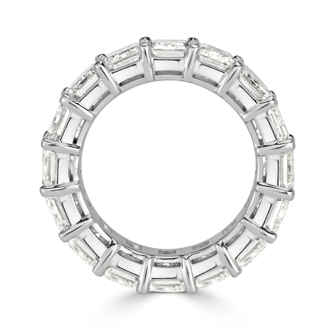 11.23ct Emerald Cut Lab Diamond Eternity Band in Platinum