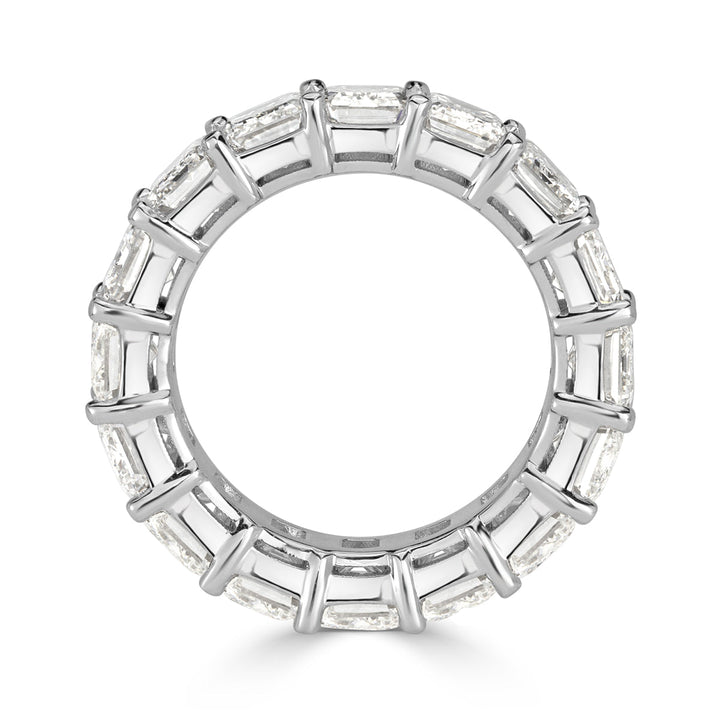 11.23ct Emerald Cut Lab Diamond Eternity Band in Platinum