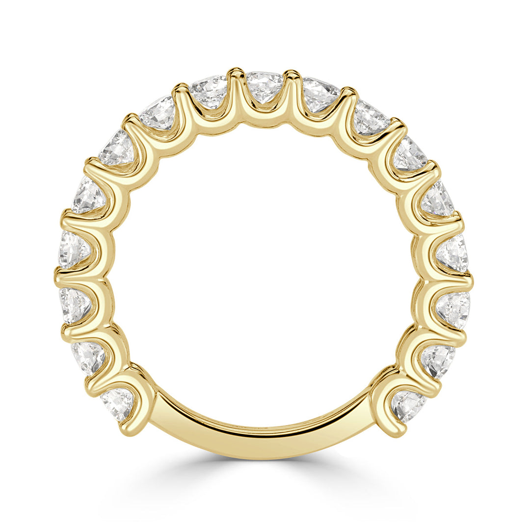 1.42ct Round Brilliant Cut Lab Diamond Band in 18k Yellow Gold