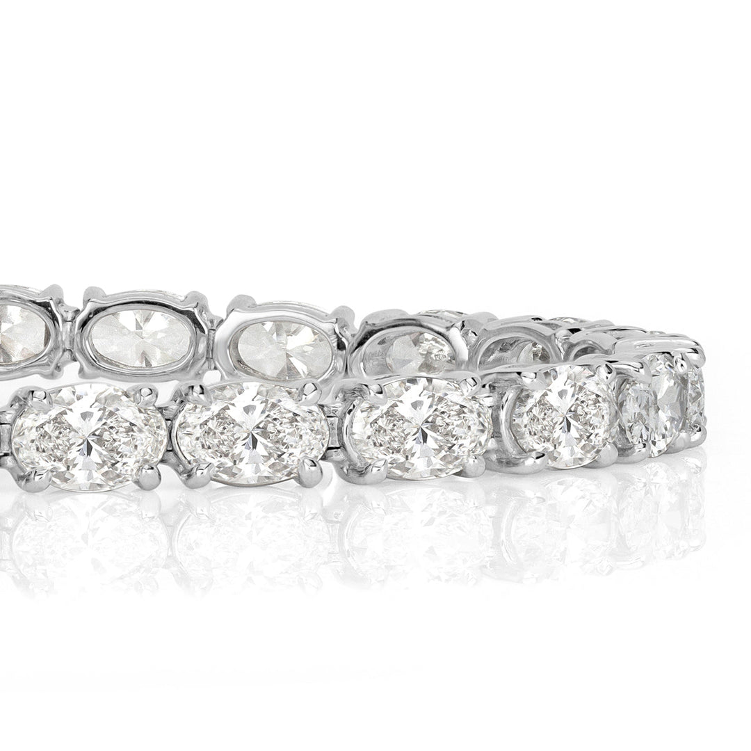 10.69ct Oval Cut Lab Diamond Tennis Bracelet in Platinum