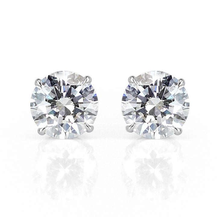 2.02ct Round Brilliant Cut Lab Diamond Stud Earrings in 18K White Gold