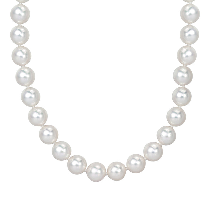 Japanese Akoya Pearl and Lab Diamond Necklace