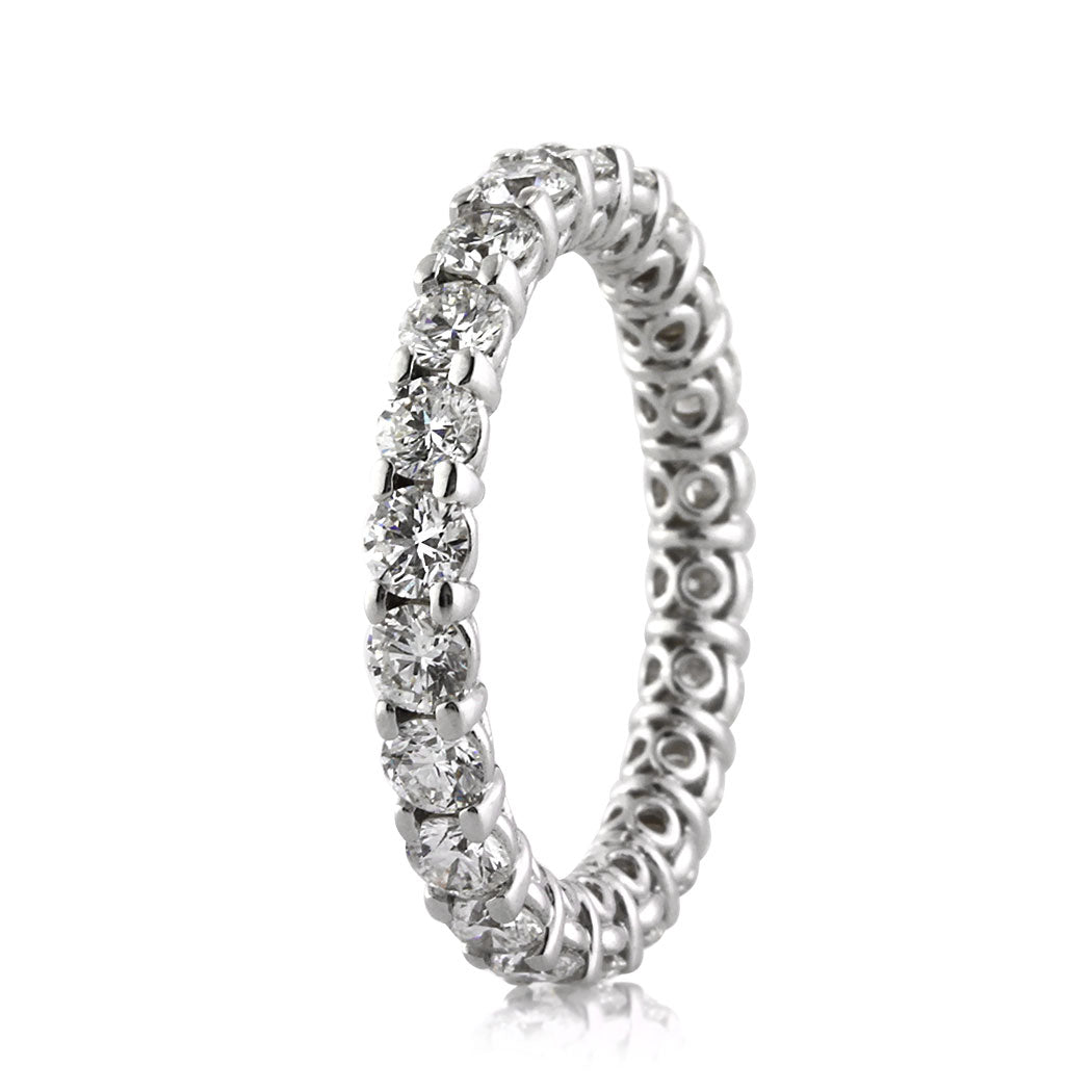 2.25ct Round Brilliant Cut Lab Diamond Eternity Band in Platinum