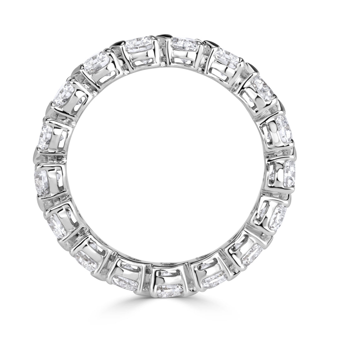 2.55ct Heart Shaped Lab Diamond Eternity Band in 18k White Gold