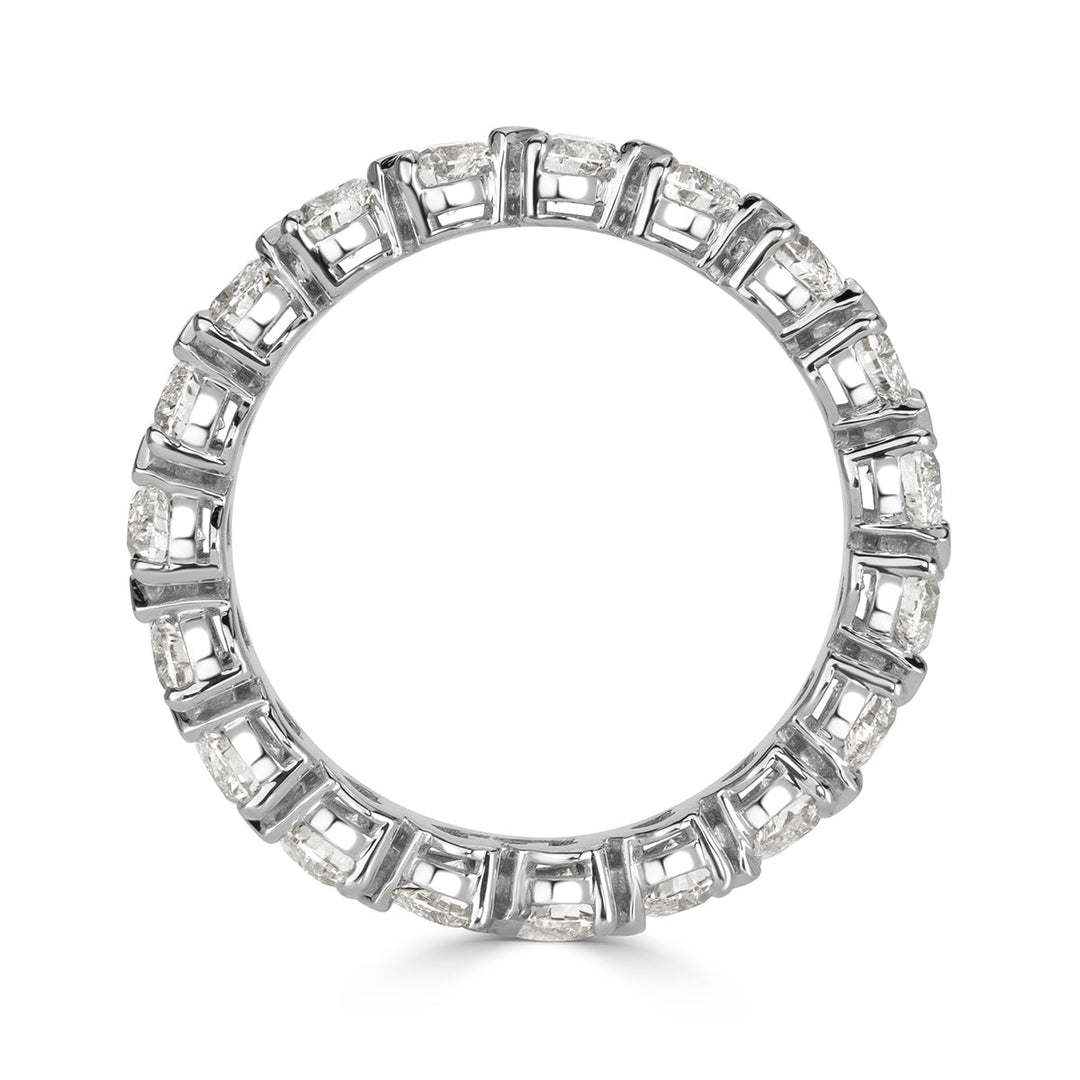 2.55ct Heart Shaped Lab Diamond Eternity Band in Platinum