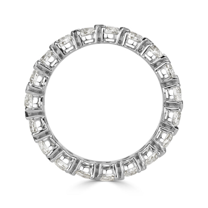 2.55ct Heart Shaped Lab Diamond Eternity Band in Platinum