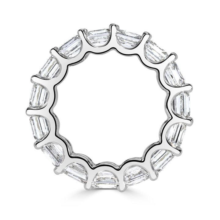 8.00ct Asscher Cut Lab Diamond Eternity Band in Platinum