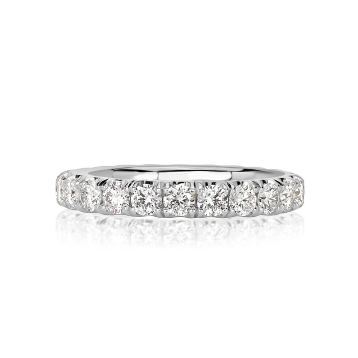 1.70ct Round Brilliant Cut Lab Diamond Eternity Band in 18k White Gold