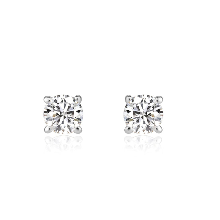 0.50ct Round Brilliant Cut Lab Diamond Stud Earrings in 18K White Gold