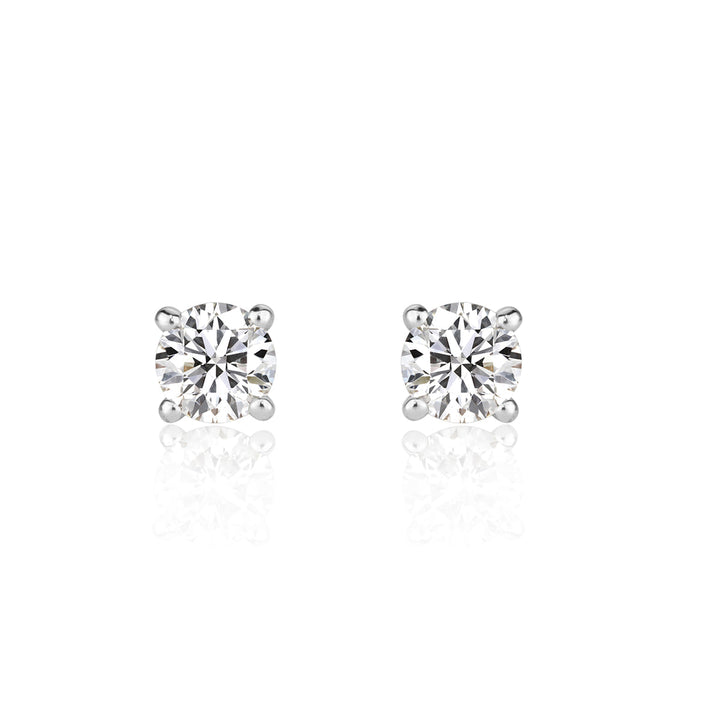 0.30ct Round Brilliant Cut Lab Diamond Stud Earrings in 18k White Gold