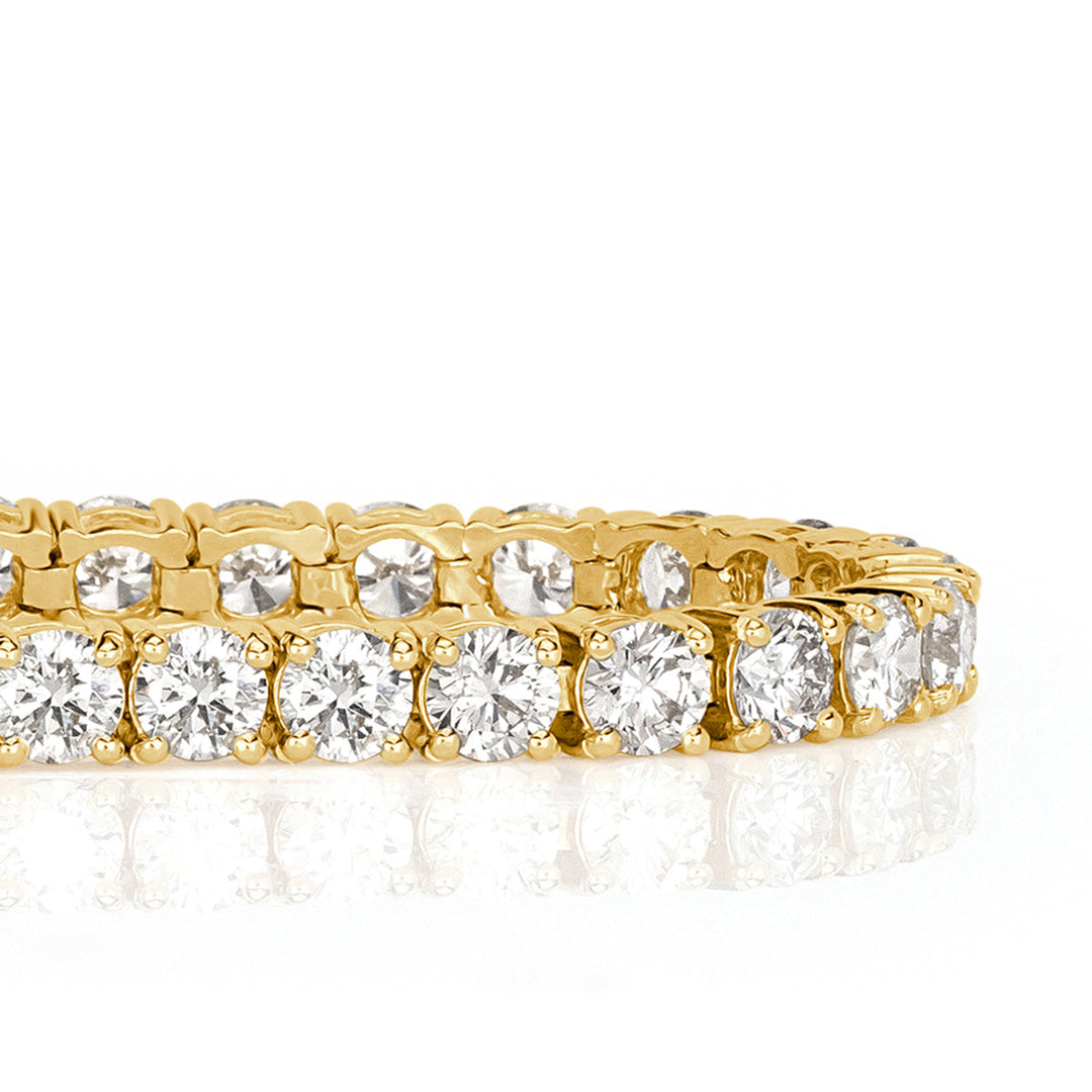 5.98ct Round Brilliant Cut Lab Diamond Tennis Bracelet in 14k Yellow Gold