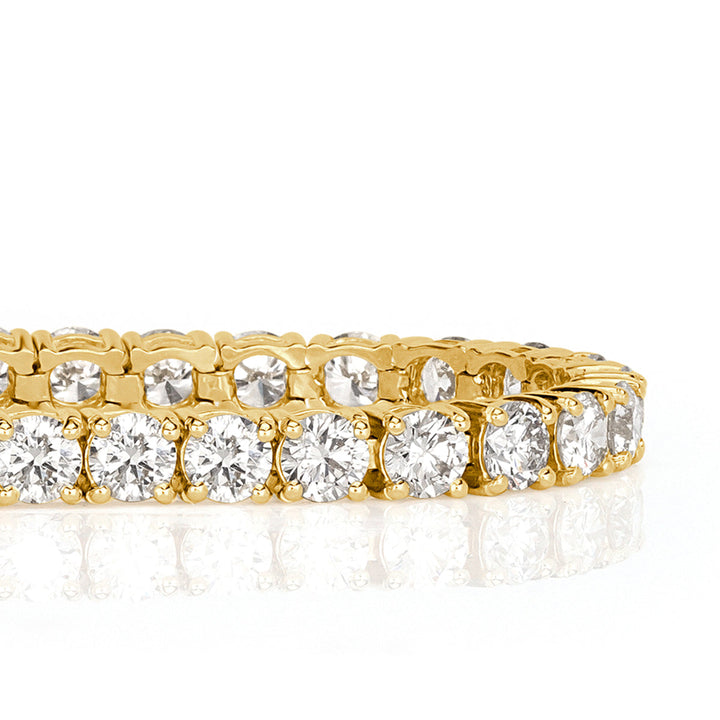 5.98ct Round Brilliant Cut Lab Diamond Tennis Bracelet in 14k Yellow Gold