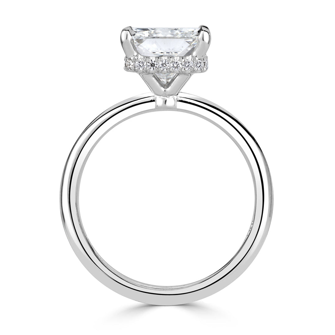 3.17ct Radiant Cut Lab Diamond Engagement Ring