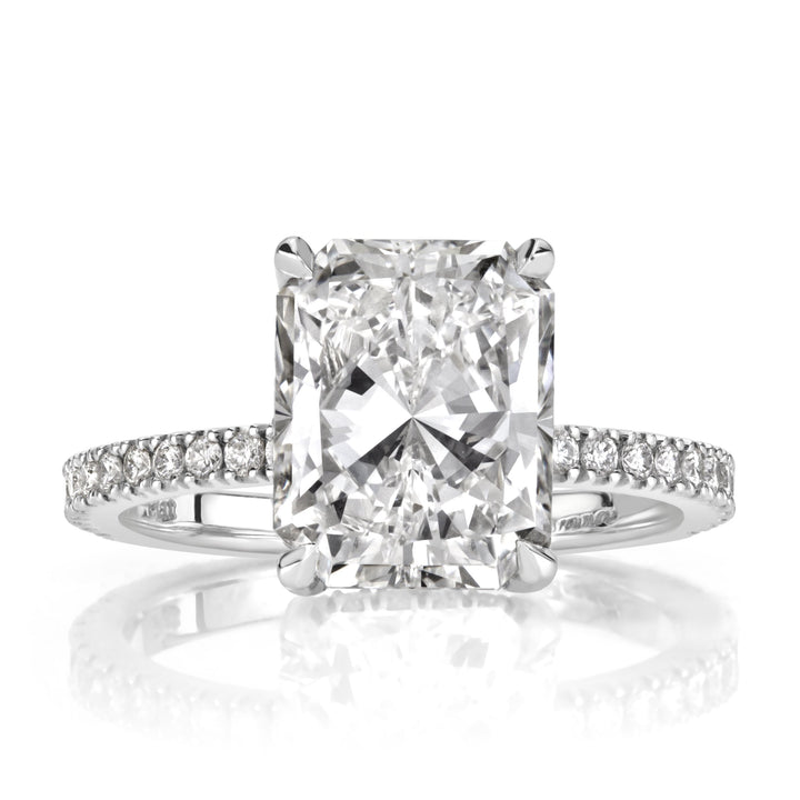 4.39ct Radiant Cut Lab Diamond Engagement Ring