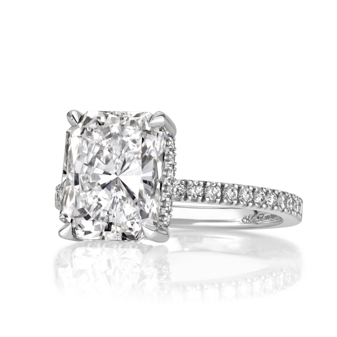 4.39ct Radiant Cut Lab Diamond Engagement Ring