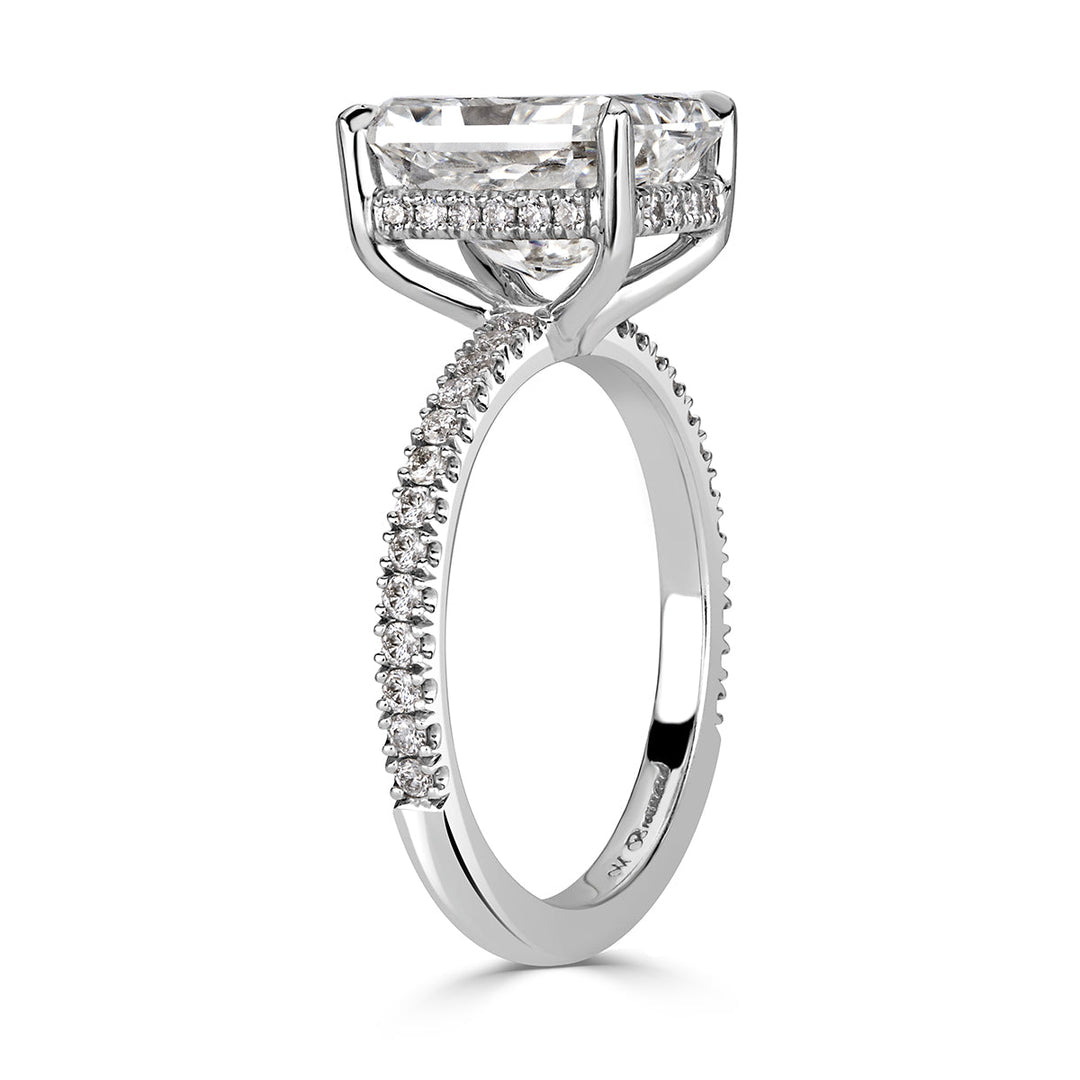 4.39ct Radiant Cut Lab Diamond Engagement Ring