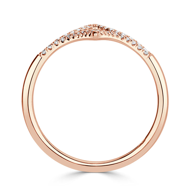 0.28ct Round Brilliant Cut Lab Diamond Kite Ring in 18k Rose Gold