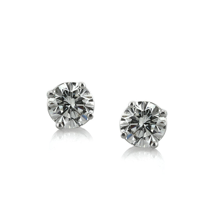 1.00ct Round Brilliant Cut Lab Diamond Stud Earrings in 14k White Gold