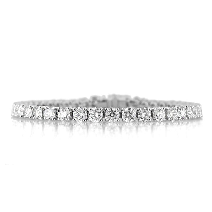 10.05ct Round Brilliant Cut Lab Diamond Tennis Bracelet in 14k White Gold