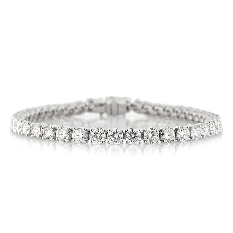 10.05ct Round Brilliant Cut Lab Diamond Tennis Bracelet in 14k White Gold