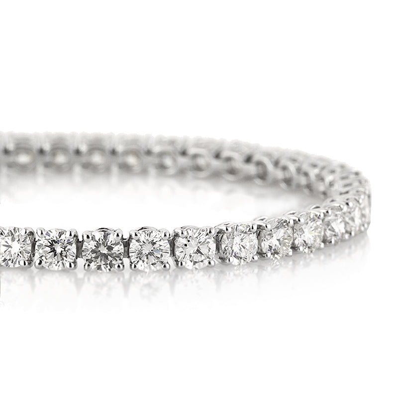 10.05ct Round Brilliant Cut Lab Diamond Tennis Bracelet in 14k White Gold