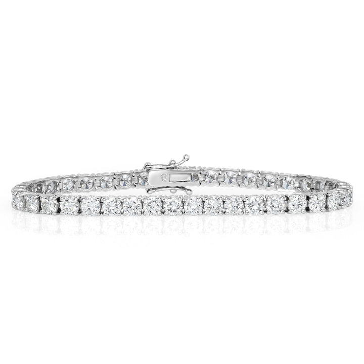 12.40ct Round Brilliant Cut Lab Diamond Tennis Bracelet in 14k White Gold