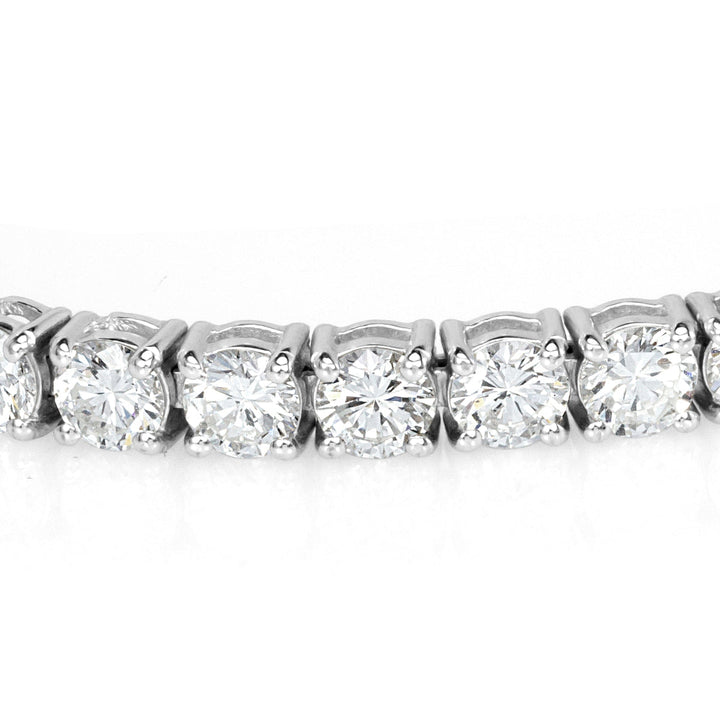 12.40ct Round Brilliant Cut Lab Diamond Tennis Bracelet in 14k White Gold