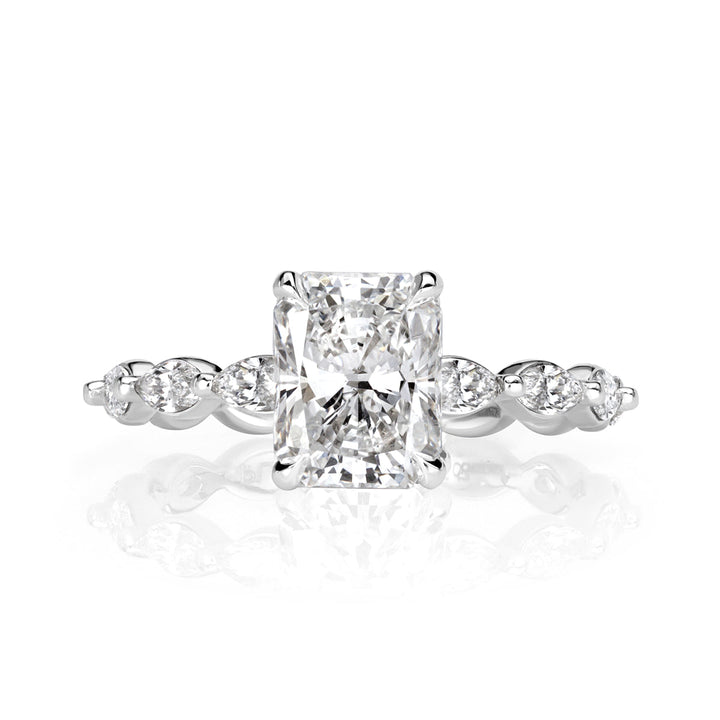 2.46ct Radiant Cut Lab Diamond Engagement Ring