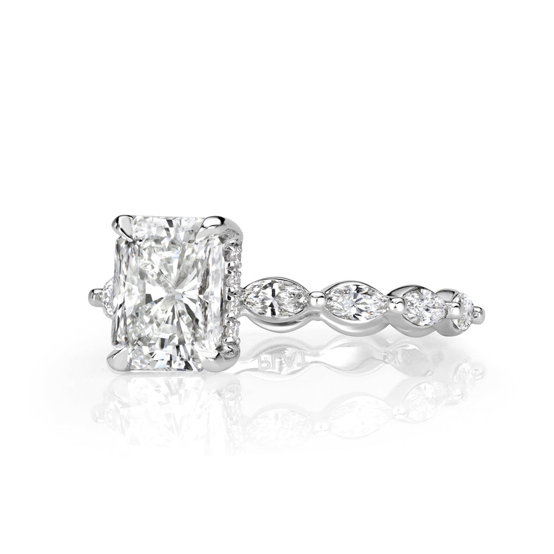 2.46ct Radiant Cut Lab Diamond Engagement Ring