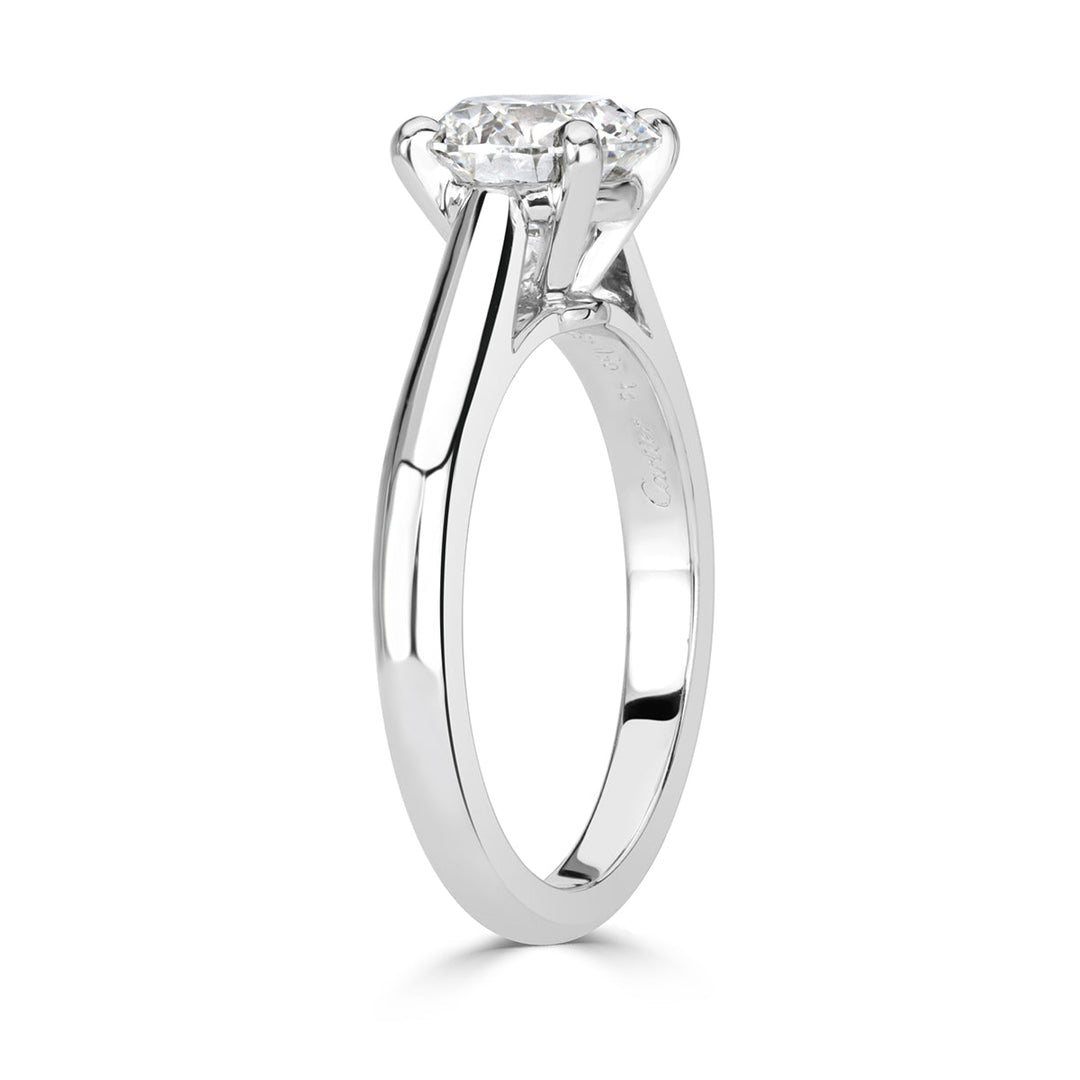 1.07ct Round Brilliant Cut Lab Diamond Engagement Ring By Cartier