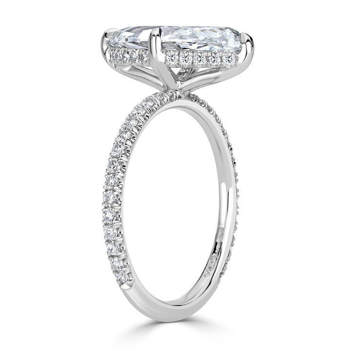 2.58ct Marquise Cut Lab Diamond Engagement Ring