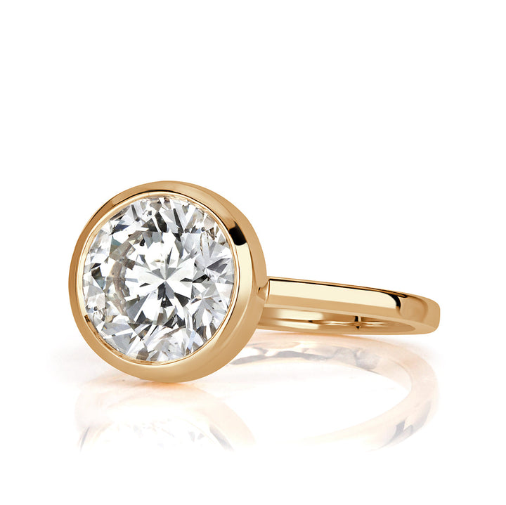 3.22ct Round Brilliant Cut Lab Diamond Engagement Ring
