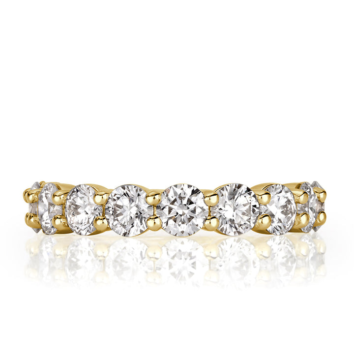 2.00ct Round Brilliant Cut Lab Diamond Wedding Band in 18k Yellow Gold